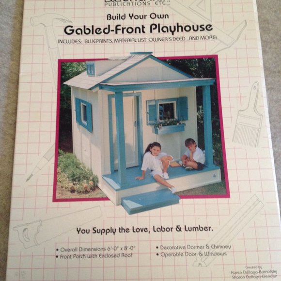 Munchkin Publications Gable-Front Playhouse Blueprints - Picture 1 of 5